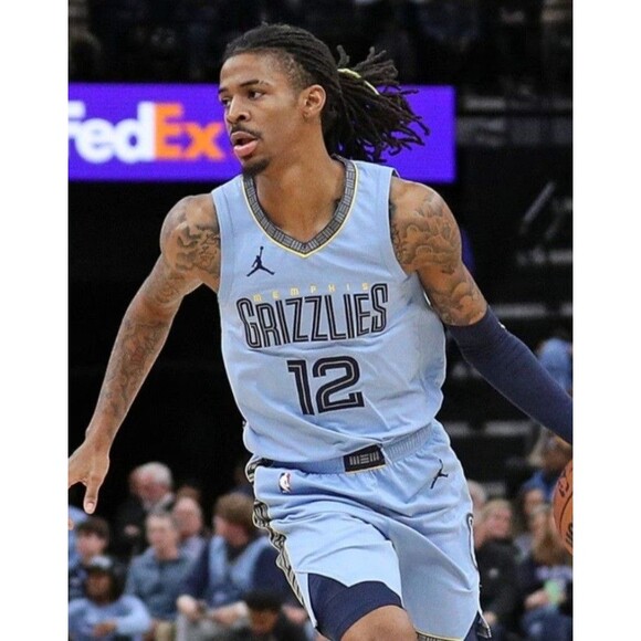 Ja Morant (Jordan)-(Grizzlies)-(Blue)-(Jersey)-(New Cond.)-(Stiched)-(XL)-$90.00 - Picture 10 of 13
